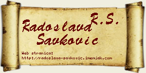 Radoslava Savković vizit kartica